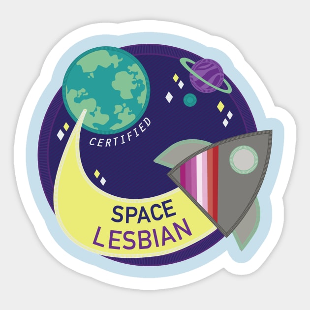 Space Lesbian (Pink Var.) Sticker by Soft Biology